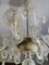 Lámpara de araña veneciana de cristal de Murano transparente y matizado, años 70, Imagen 4