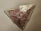 Triangular Ceiling Chandelier in Pink and Transparent Murano Glass, 1970s 3