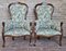 Louis Philippe Style Armchairs, Italy, 1980s, Set of 2 1