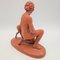 Figura de cerámica de mujer desnuda con ciervo de R. Unger, 1941, Imagen 7