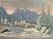 Alfred Kusche, Snowy Landscape, 1920s, Huile sur Panneau 11