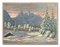 Alfred Kusche, Snowy Landscape, 1920s, Huile sur Panneau 6