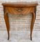 French Demi Lune Folding Card or Console Table with Baize Top, 1900s 1