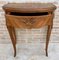 French Demi Lune Folding Card or Console Table with Baize Top, 1900s, Image 12