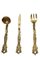 Set di posate grandi decorative in ottone, Italia, anni '50, set di 3, Immagine 15