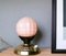 Small Portuguese Art Deco Table Lamp with Pink Opaline Globe, 1930s 1