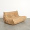 Togo 2-Seater Sofa in Camel Brown Leather by Michel Ducaroy for Ligne Roset, 2010s 1
