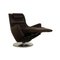 Stand Up Swivel Armchair in Dark Brown Leather from FSM 4