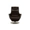 Stand Up Swivel Armchair in Dark Brown Leather from FSM 7