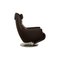 Stand Up Swivel Armchair in Dark Brown Leather from FSM 8