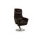 Stand Up Swivel Armchair in Dark Brown Leather from FSM 3