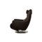 Stand Up Swivel Armchair in Dark Brown Leather from FSM 10