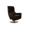 Stand Up Swivel Armchair in Dark Brown Leather from FSM 1