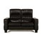 Black Leather Wave 2-Seater Sofa from Stressless 1