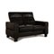 Black Leather Wave 2-Seater Sofa from Stressless 3