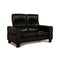 Black Leather Wave 2-Seater Sofa from Stressless 7