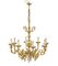 Large Early 20th Century 8 Arm Brass Chandelier, 1920s 1