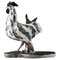 Large Hand Painted Ceramics Sculpture of a Rooster by Janine Janet, 1950s 1