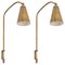 Brass Wall Lamps attributed to Alf Svensson, Sweden, 1950s, Set of 2 1