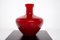 Rote Vase aus Muranoglas, 1940er 1