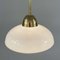 Art Deco White Opaline Glass and Brass Pendants, Sweden, 1940s, Set of 2 12