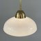 Art Deco White Opaline Glass and Brass Pendants, Sweden, 1940s, Set of 2, Image 12