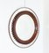 Mid-Century Circular Walnut Wall Mirror attributed to Fratelli Marelli, Italy, 1950s 7