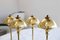 Mid-Century Modern Brass Oil Lamps from Hejl, Denmark, Set of 4 4