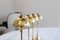 Mid-Century Modern Brass Oil Lamps from Hejl, Denmark, Set of 4 2