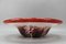 German Ikora Art Glass Bowl in Red, White and Burgundy attributed to WMF, 1930s 12