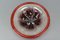 German Ikora Art Glass Bowl in Red, White and Burgundy attributed to WMF, 1930s 6