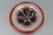 German Ikora Art Glass Bowl in Red, White and Burgundy attributed to WMF, 1930s, Image 6