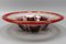 German Ikora Art Glass Bowl in Red, White and Burgundy attributed to WMF, 1930s 16