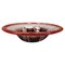 German Ikora Art Glass Bowl in Red, White and Burgundy attributed to WMF, 1930s, Image 1