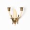 Italian Sconces in Ivory Murano Glass and Brass by Ulrich, Italy, 1940s, Set of 2 5