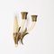 Italian Sconces in Ivory Murano Glass and Brass by Ulrich, Italy, 1940s, Set of 2 3