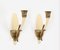 Italian Sconces in Ivory Murano Glass and Brass by Ulrich, Italy, 1940s, Set of 2, Image 2