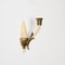 Italian Sconces in Ivory Murano Glass and Brass by Ulrich, Italy, 1940s, Set of 2, Image 3