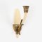 Italian Sconces in Ivory Murano Glass and Brass by Ulrich, Italy, 1940s, Set of 2 4