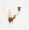 Italienische Wandlampen aus Elfenbeinfarbenem Muranoglas & Messing von Ulrich, Italien, 1940er, 2er Set 9