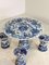 Mesa de comedor y taburetes chinos vintage de cerámica. Juego de 5, Imagen 11