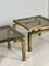 Tables Vintage en Laiton et Verre de Belgochrom, Set de 2 6