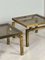 Tables Vintage en Laiton et Verre de Belgochrom, Set de 2 5