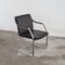 Butaca de acero y cuero atribuida a Rudolf Bernd para Walter Knoll, años 70, Imagen 2