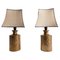 Gold Glazed Ceramic Table Lamps by Bitossi for Bergboms, 1970s, Set of 2 1