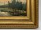 Paisaje ribereño, óleo sobre lienzo, del siglo XIX, enmarcado, Imagen 7
