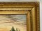 Paisaje ribereño, óleo sobre lienzo, del siglo XIX, enmarcado, Imagen 5