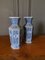 Japanese Hexagonal Blue Background Vases with Cut Sides, Set of 2 3