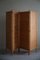 Mid-Century Modern Swedish Room Divider in Pine & Leather, 1960s 16