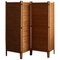 Mid-Century Modern Swedish Room Divider in Pine & Leather, 1960s 1